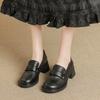 Women's Low Heels Platform Loafers Shoes Casual Comfort Chunky Block Heel Square Toe Pumps Non-Slip Party Office Work Dressy Pumps Shoes for Women