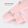 DEESHA Girls' Flower Rabbit Print Cotton Thermal Underwear Set