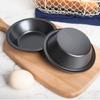 2Pcs Round Pie Baking Pan Carbon Steel Bread Pan Household Tart Mold  Hamburger