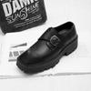 Fashion Shoes for Men Fashion Retro Square Toe Thick Sole Casual Men's Shoes Lace-up Platform Derby Leather Loafers Shoes Zapatos Hombre