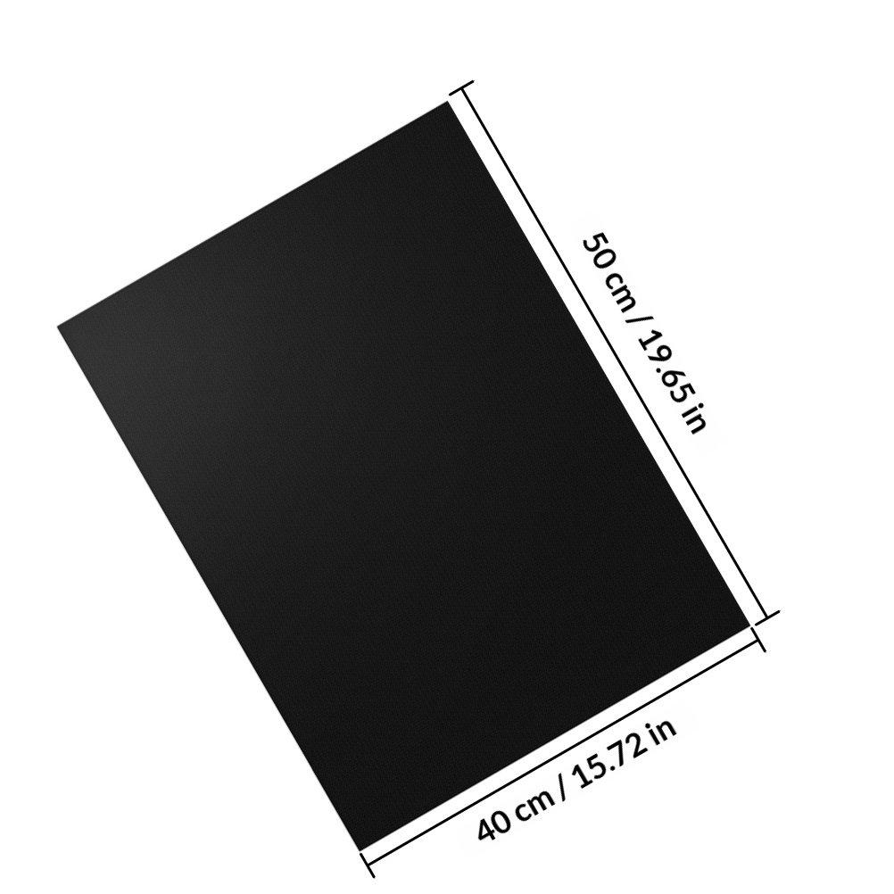 Grillmatte für BBQ, Antihaftbeschichtet, Hitzebeständig, Wiederverwendbar, Glasfaser-Grillfolie für Gemüse, Speck, Fisch, Kebabs, Spülmaschinenfest, Schwarz