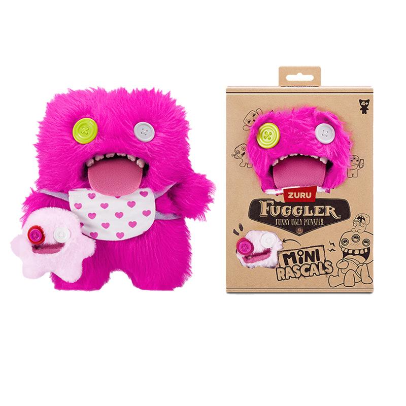 Mini Ugly Cute Monster Plush Doll Cartoon Funny Teeth Toy Kids Gift about 22cm only one
