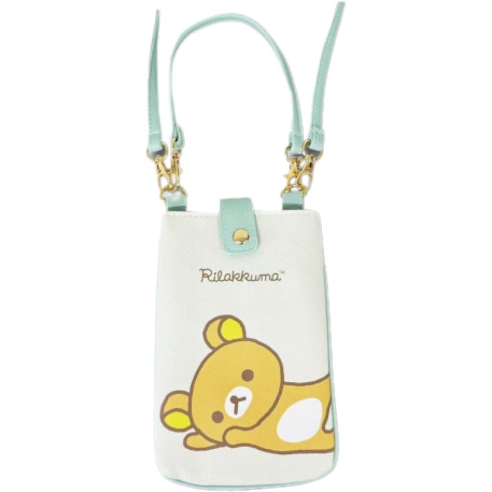 

Шоджи Хатаяма Сумка-косметичка 2-в-1 Rilakkuma, Сумка через плечо с персонажем, Милая зеленая, Прибл.. В20 x Ш13см