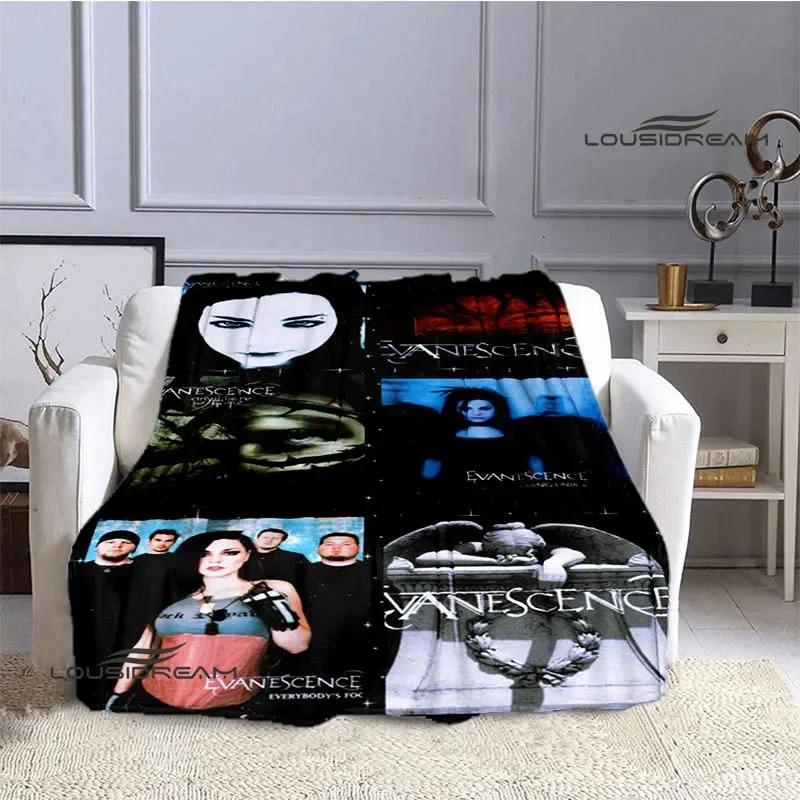 EvaneScence Band Retro Printed Blanket Fashion Warm Blankets Flannel Blanket Bed Linings Home Travel Blankets Birthday Gift