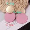 Vintage Trendy Golden Round Metal Statement Earrings for Women Geometry Jewelry Zinc Alloy Exaggerated Drop Earrin