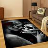 Skull Faced Girl Gothic Horror Skull Carpet Rug for Bedroom Living Room Sofa Doormat Home Decor,Kid Game Area Rug Non-slip Mat