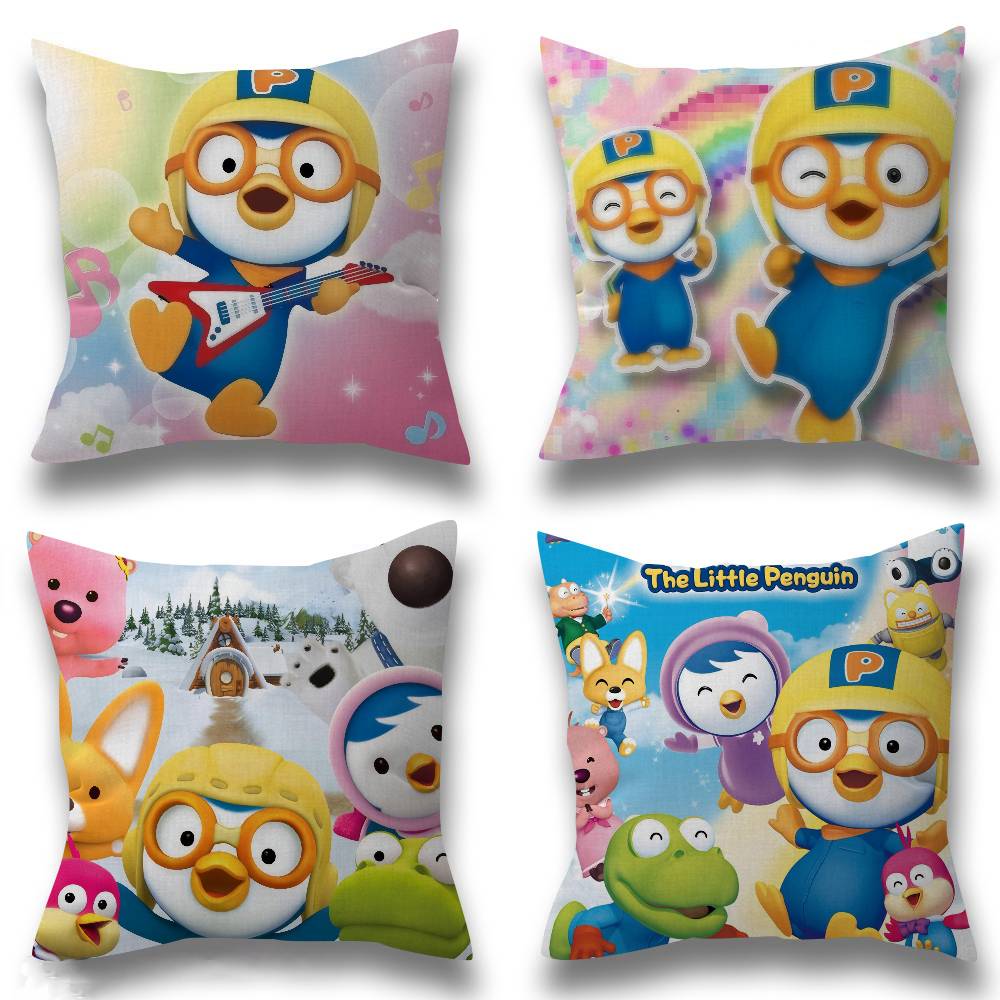 Anime cute Pororos Pillow Gift Home Office Decoration Bedroom Sofa Car Cushion Cover case 45x45