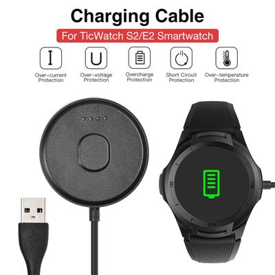 100cm Portable USB Fast Data Charger Base Charger for Ticwatch E2/S2 Smart Watch Bracelet Charging Dock Cable
