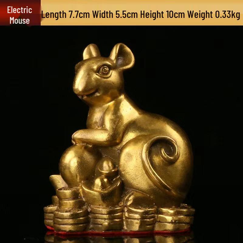 Chinese Zodiac Bronze Brass Ornaments: Rat, Ox, Tiger, Rabbit, Dragon, Snake, Horse, Sheep, Monkey, Rooster, Dog, Pig Crafts