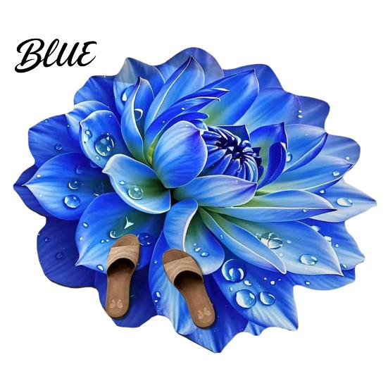 Wood Flooring Rug Contemporary Area Bathroom Mat Non-Slip Absorbent Flower Floor Decorative 3D Realistic Pattern
