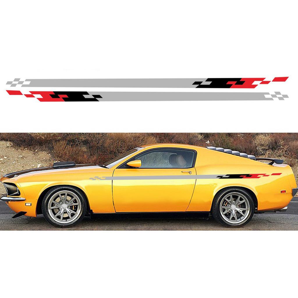 Universal Car Sticker Three Colors Strip Style Racing Car Body Side Decal for All Cars Decal