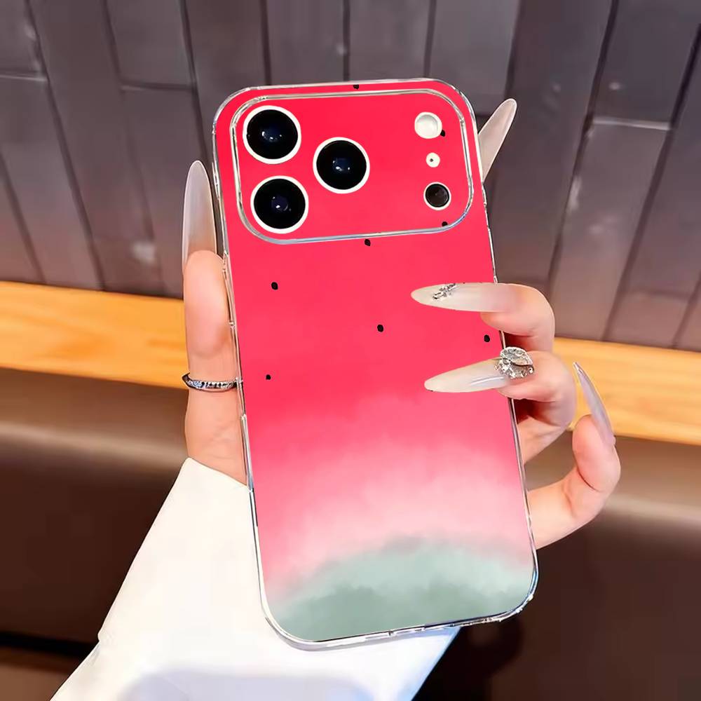 

Fruit W-Watermelon Phone Case For iPhone17,16,15,14,13,12,11 Plus,Pro Max Soft Transparent Cover iPhone14Plus