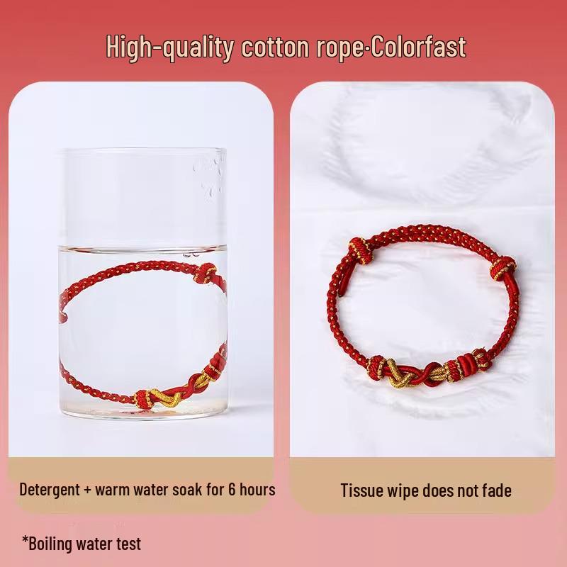 2025 Year of the Snake Zodiac Protection: Red String Bracelet for Snake, Pig, Tiger, Monkey