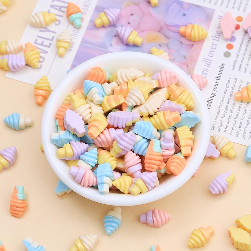 Mini Donut Ice Cream Cartoon Handmade DIY Ornament Accessories Cream Glue Resin Hair Clip Materials