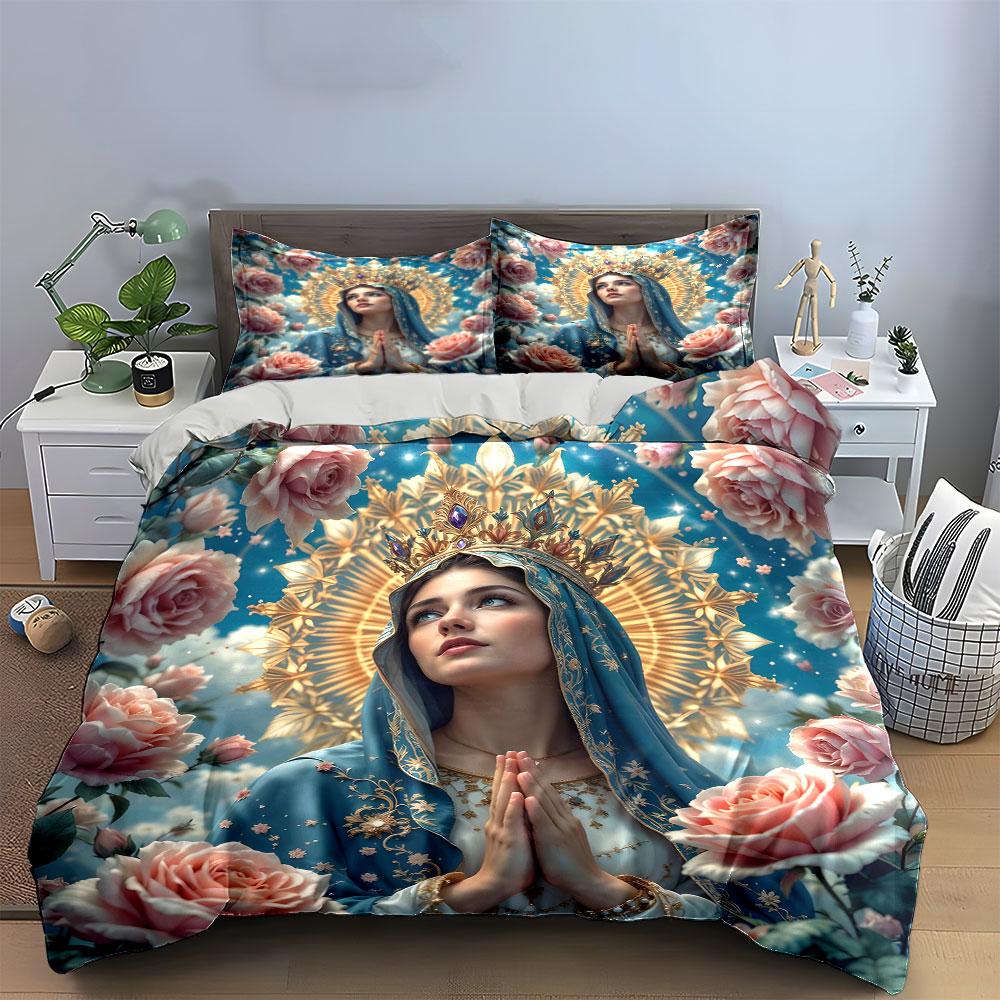 Elegant Religious Outfit For Ceremonies  Kid'S And Adults' Bedroom Decor, Exquisite Three-Piece Bedding Set Gift