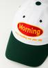 Moningkeopileonkeulleob Morning Round Logo Two-Tone Ball Cap Green