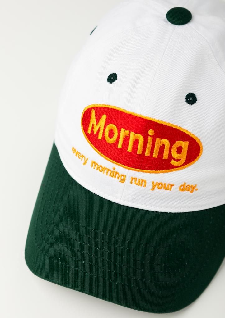 Moningkeopileonkeulleob Morning Round Logo Two-Tone Ball Cap Green