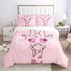 Animal Giraffe Duvet Cover 3D Digital Printing Three-Piece Bedding Set