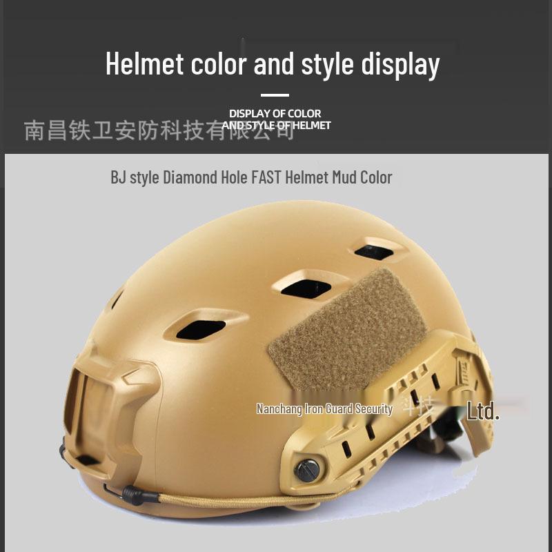 Tactical Military FAST Helmet - Simple Game CS Rail, Oval No-Hole Design for Outdoor Use