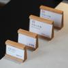70X40Mm Wood Price Label Tags Table Number Name Card Menu Holder Acrylic Sign Display Stand