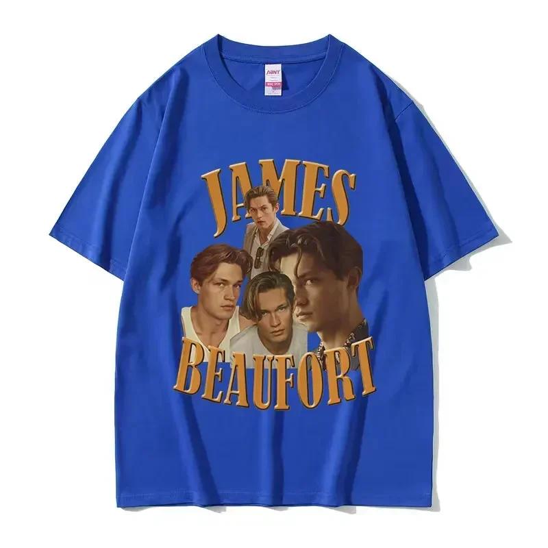 T-shirt Grafica Unisex Anni '90 James Beaufort Vintage Alta Qualità Moda T-shirt Unisex Casual Cotone Oversize Streetwear
