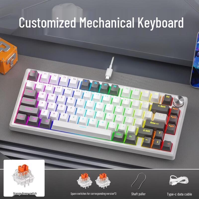 OLOEY Compact 60% RGB Mechanical-Feel Gaming Keyboard