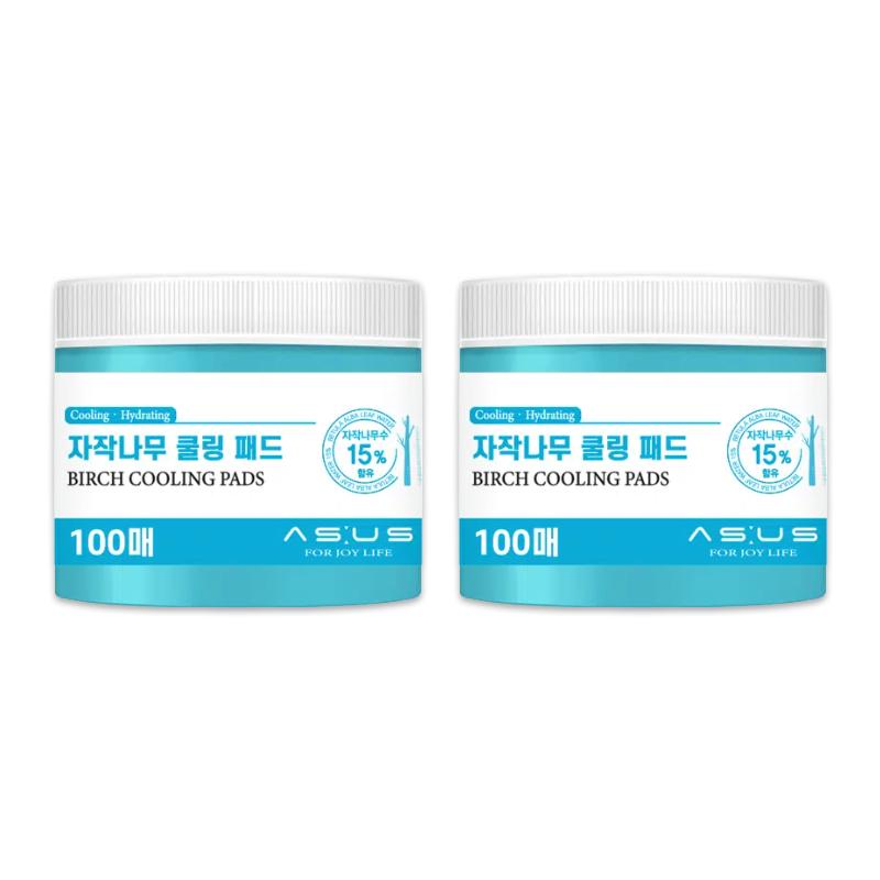 AS:US Toner Pad 100 Pads Cica Calming / Birch Cooling / Yuja Brightening (10 Options) - DAISO