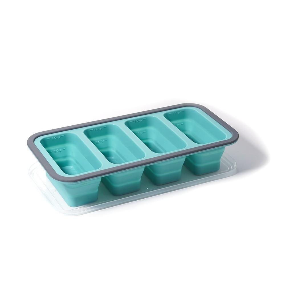 Reusable Silicone Freezer Tray with Lid Soup Cubes Tray New Silicone Freezer Mold  Freezer Use