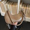 Solid Color PU Armpit Bag Women's 2026 New Versatile Commuting Shoulder Pack Vintage Large Capacity Zipper Crossbody Bags
