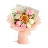 Completed Crochet Flowers Bouquet Centerpiece Knitted Artificial Flower for Mother Day Wedding Festival Birthday New Year