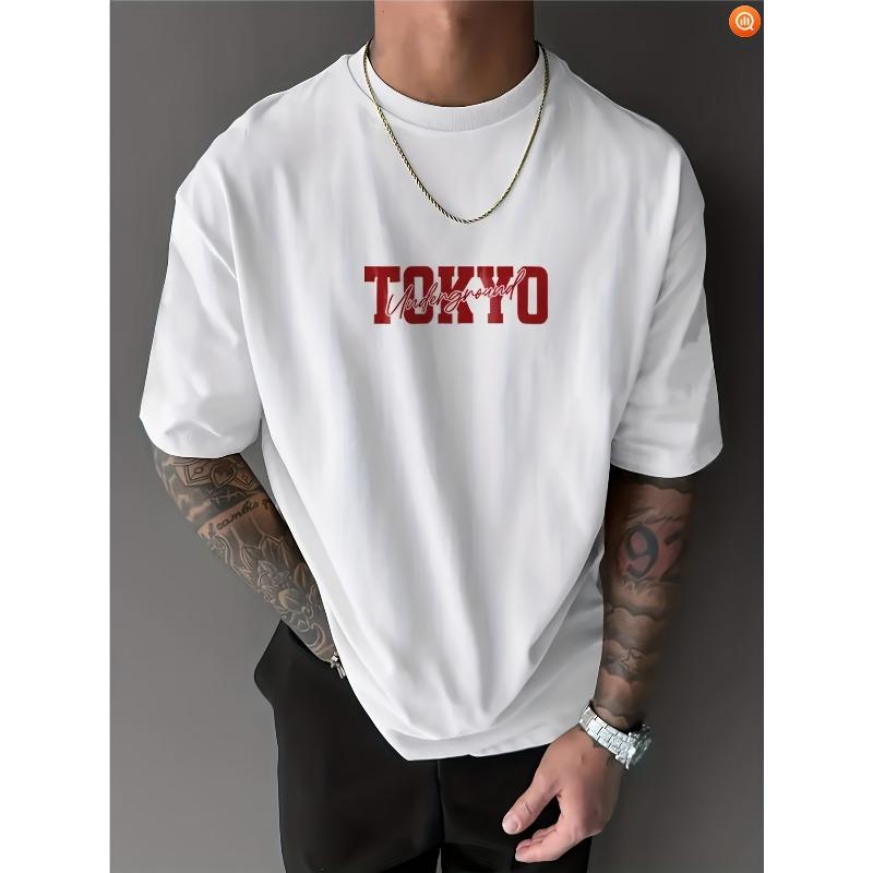 [ Comfortable Choice ] HOT Mens Short Sleeve T Shirt Double Sided Print Skin Friendly Comfy Tokyo Racing Car Graphic Athletic Leisure Wear
