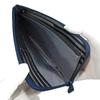 [Inden-ya] Inden Long Wallet, L-Zip, Deer Leather, Navy Blue with White Lacquer, Forget-Me-Not Pattern, 2315-14-181, Navy/White, Approx.
