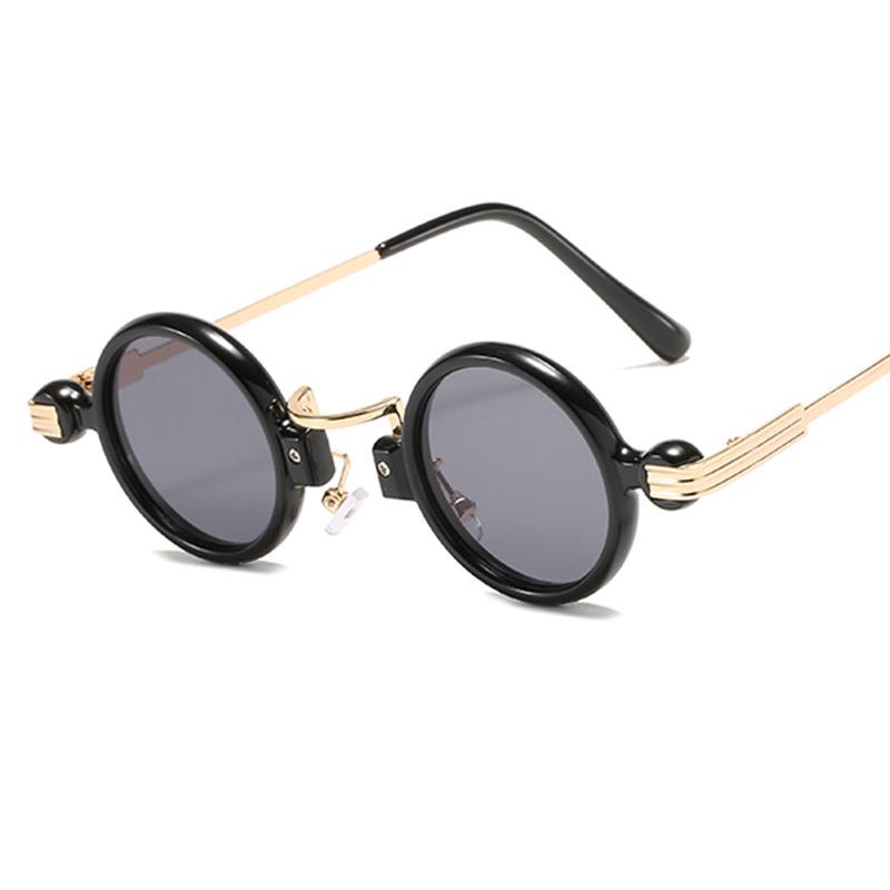 Vintage Small Round Steampunk Sunglasses for Men New Luxury Brand Fashion Punk Sun Glasses for Male Eyewear Shades