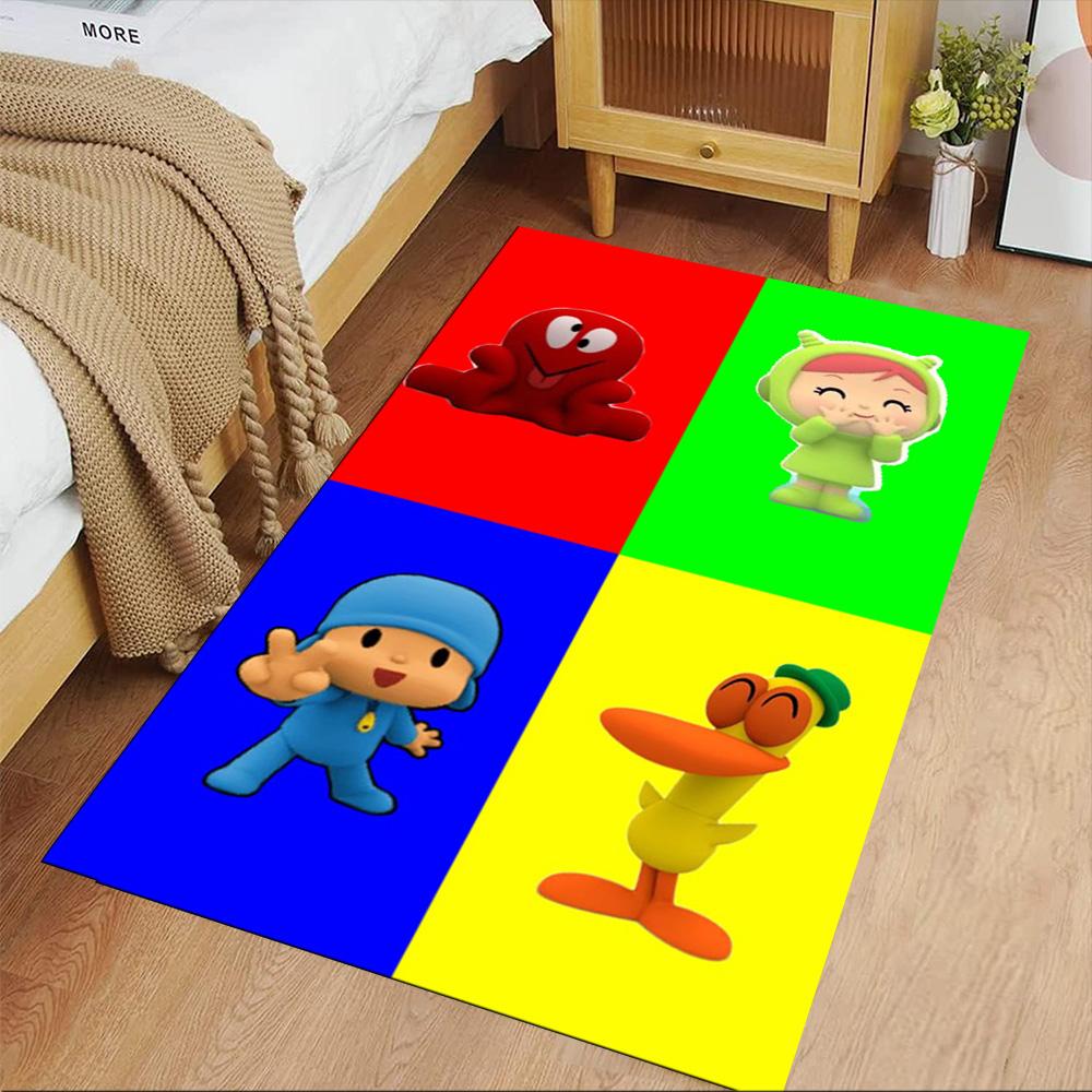 Pocoyo Carpet Suitable for Dormitory Living Rooms Game Room Hallway Anti-slip Rug Decorate Offices Perfect Gift for Friends & Family
