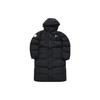 Solid Color Hooded Sports Warm Loose Long Down Jacket Women Outerwear Black T11W345907ABK