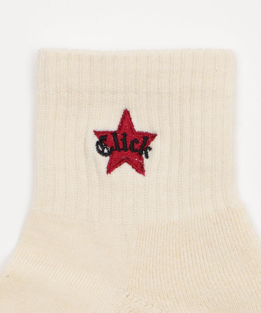 WEGO Star Embroidered Ankle Pile Sizes White Ivory Women's Socks, 23-25cm,