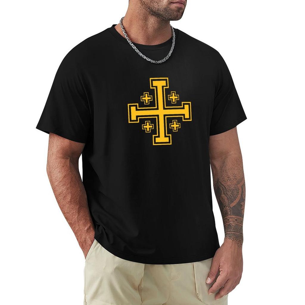 Cross Of Crusader Knights Of Jerusalem And Edessa Tshirt Fashion Print Casual Short Sleeve