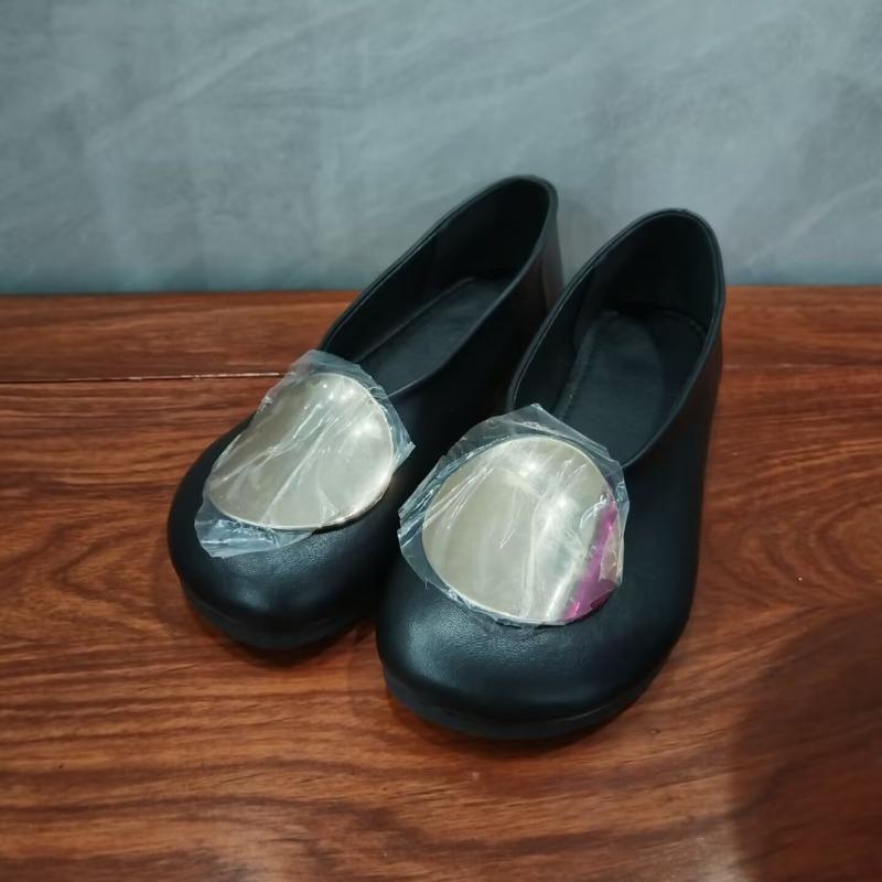 Mary Jane Shoes Women's Spring New Big Head Shoes Women's Retro Small Leather Shoes Belt Buckle One Pedal Casual Single Shoes