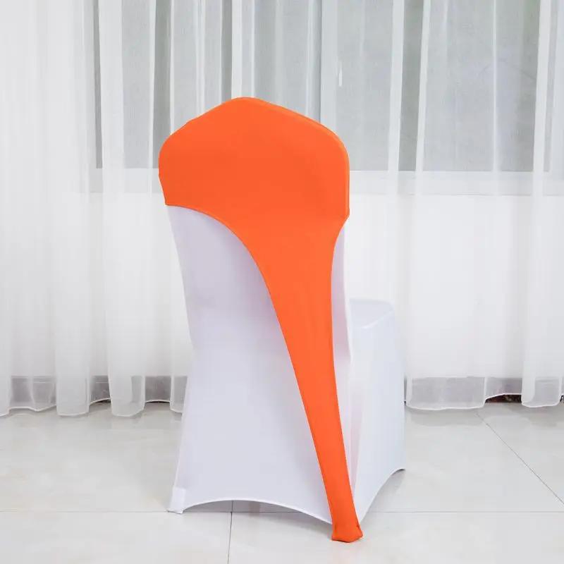 

Новые 10-1 шт. спандекс свадебные чехлы на стулья чехлы пояса эластичные получехлы на стулья ленты для шляп для банкета событие свадебное украшение 1PC оранжевый