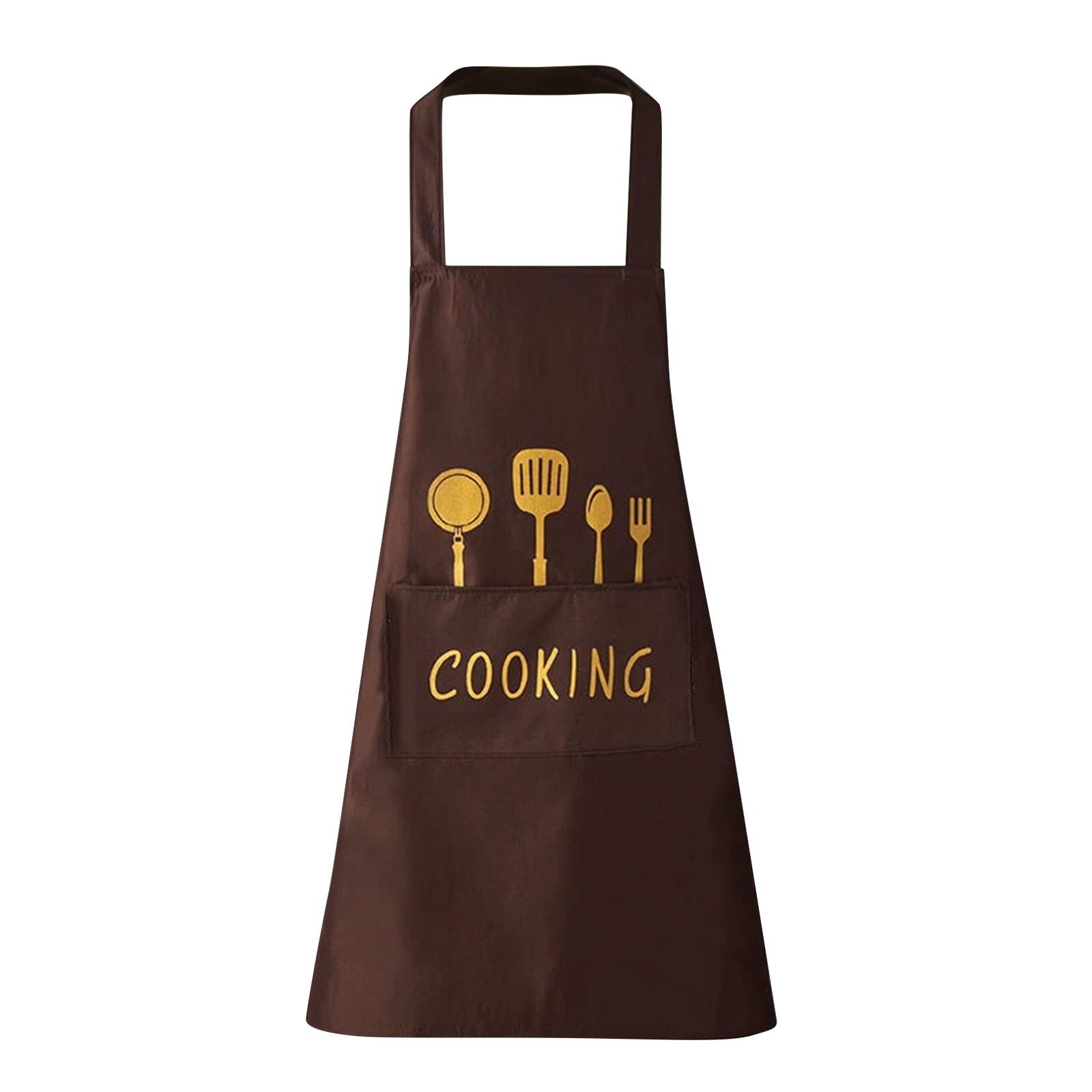 

Модный, милый фартук, устойчивый к грязи, чехол для домашней кухни, мужские и женские стили One Size кофейный