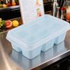 Ice Tray Food Grade PP Easy Cleaning Stackable Design Soft 11.5x7x4cm Compact   Tray with Lid for