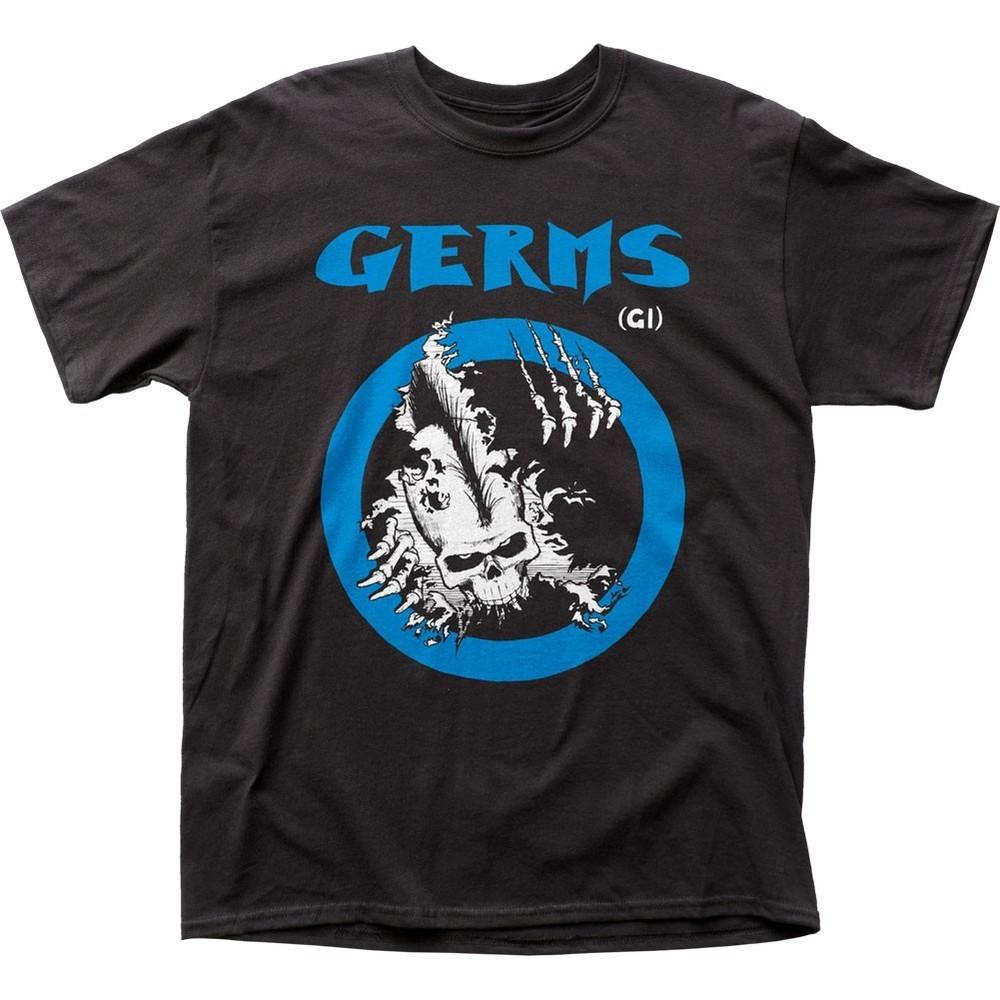 

Germs GI Skull Mens T Shirt Music Classic Concert Rock N Roll Band Tee New Black Unisex T-Shirt S