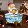 Christmas Santa Bubble Bath Lamp Cute Santa Reading A Book Bathtub Lamp USB Night Light for Bathroom Home Office Desk Decor