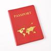 Thickened PU Leather Map-Stamped Luggage Tag & Passport Holder Set