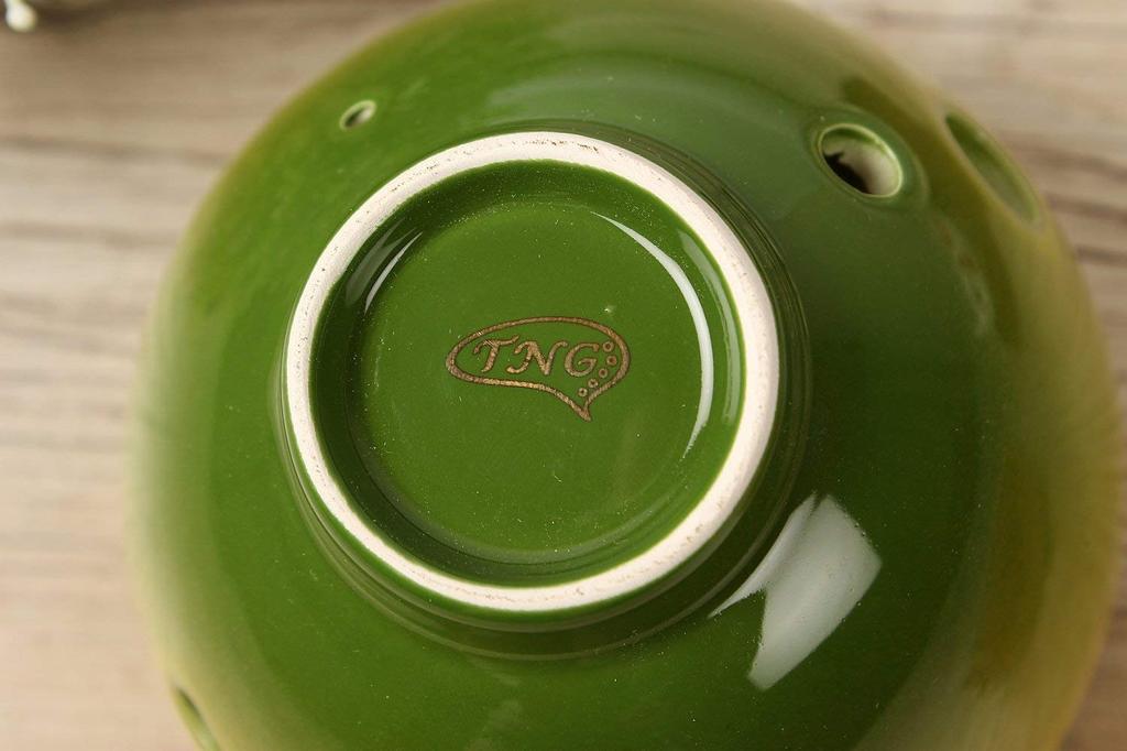 TNG Ocarina [6-Hole / Alto/Green] C Key AC (with Fingering Chart) Chacarina, Bowl-Shaped, for Wind Instruments