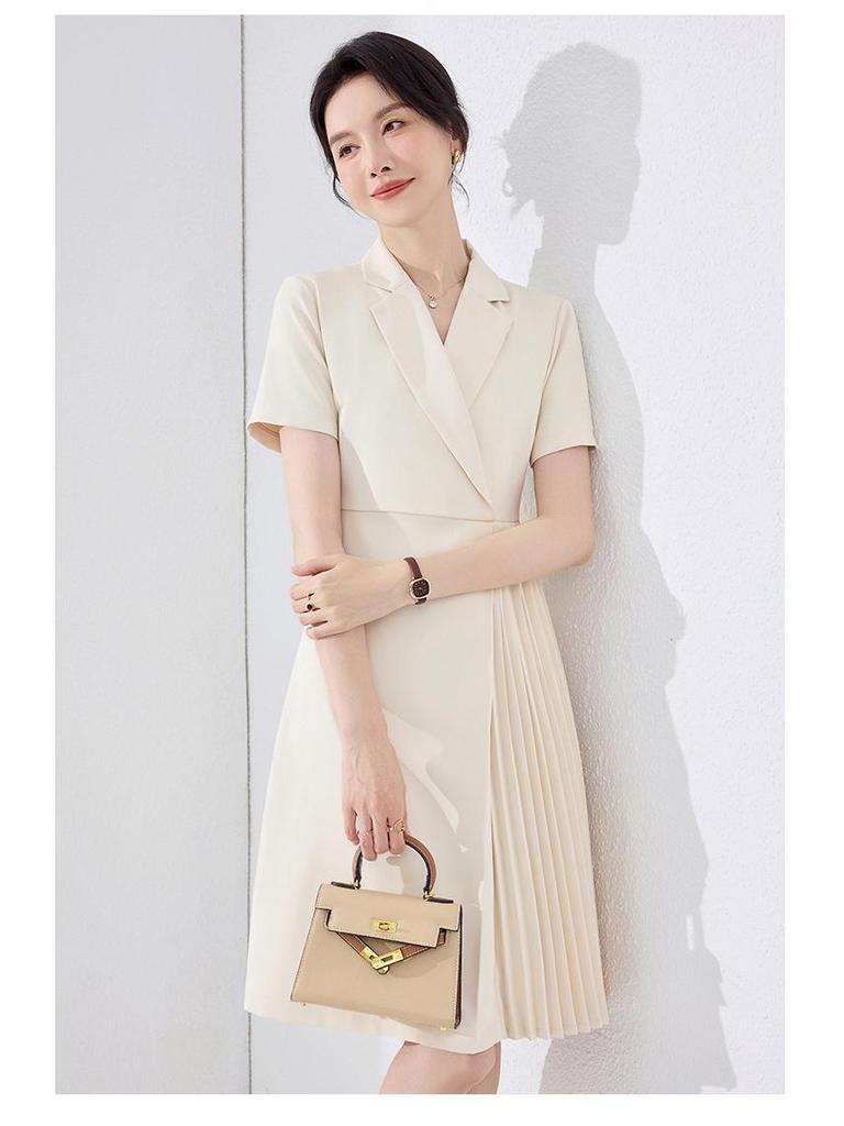 Premium Summer Slimming Waist-Cinching Formal Dress for Professional Hosts