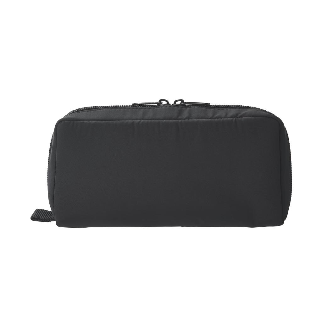MUJI Polyester Gadget 20cm x 9cm x 6cm NDE16A1S Pouch, Black, Approx. (W) (H) (D),