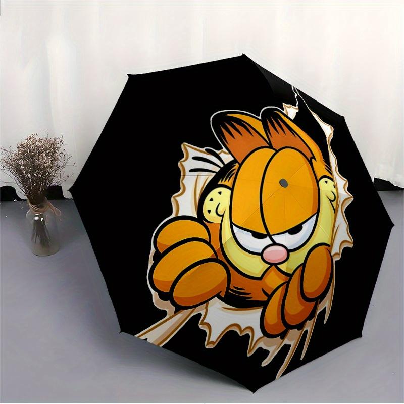 1pc Garfield Cat Windproof Automatic Umbrella, Lightweight for Women/Men, Perfect Christmas Gift A0811223