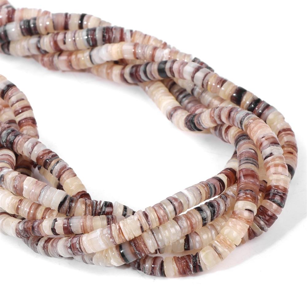 Colorful 4-6MM Natural Flat Shell Beads Heishi Pearl Charm Beads For Jewelry Making Bracelet Handmade Earring Necklace Accessory