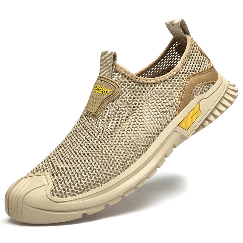 Breathable Mesh Slip-on Casual Hiking Shoes 42 хаки
